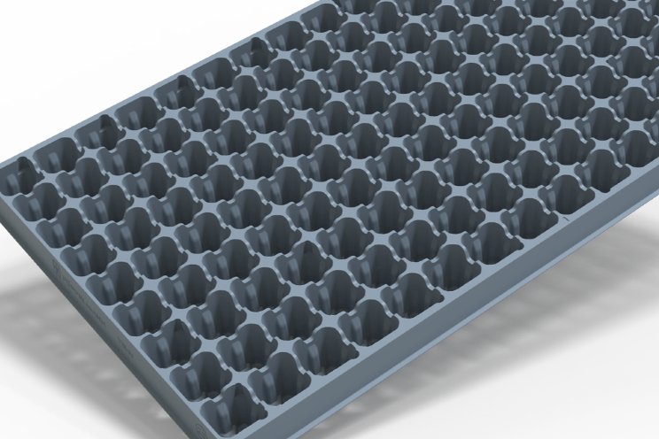 Trays van meer dan 80% post-consumer recyclaat Trays van meer dan 80% post-consumer recyclaat