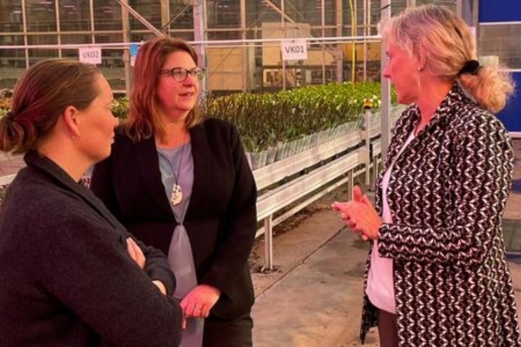 Ambassadeur onder de indruk van de glastuinbouw Ambassadeur onder de indruk van de glastuinbouw